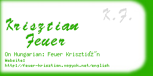 krisztian feuer business card